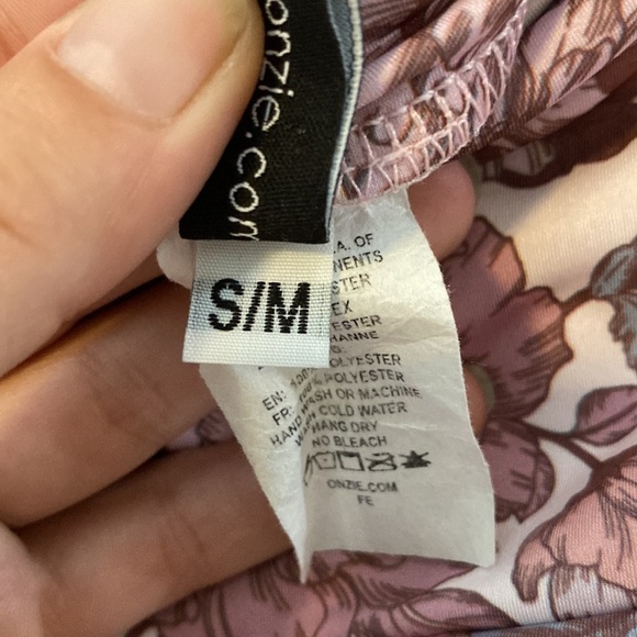 Onzie, Pink Floral Yoga Pants, Size S/M, Excellent Condition - Picture 4 of 7